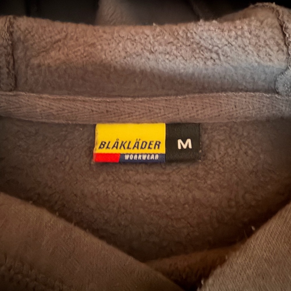 Men's Hooded Pullover Sweater - Taupe - Picture 2 of 2